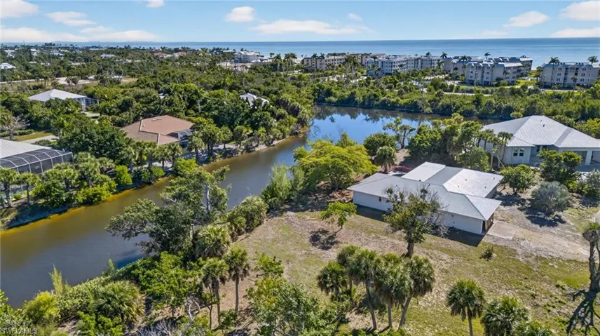 Drone / aerial view lot and waterfront