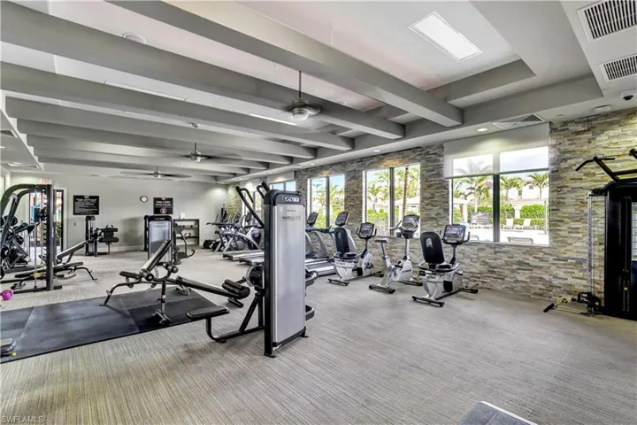 Exercise room in Marbella Isles clubhouse.