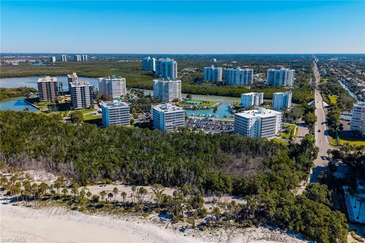 Aerial view of a large body of water