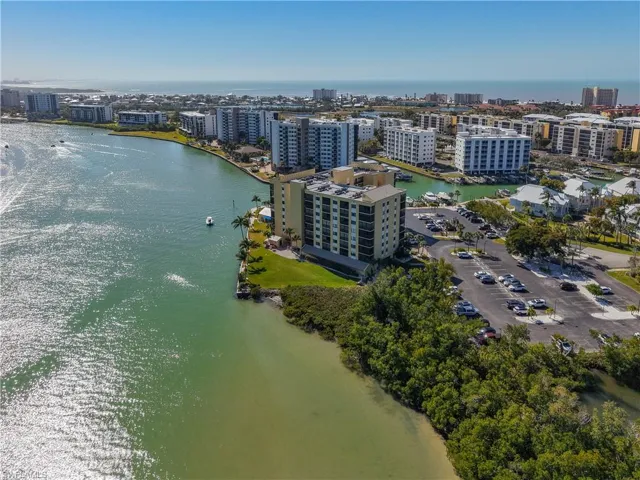 View of urban area featuring a nearby body of water