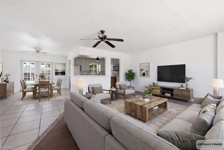Living room staged