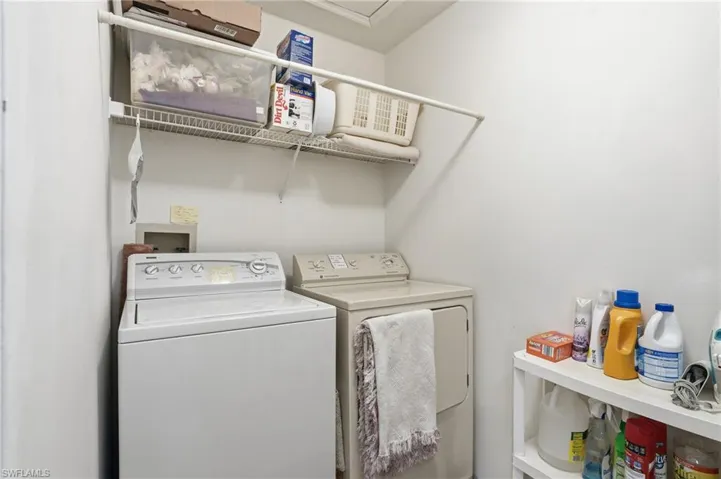 Laundry area featuring washing machine and dryer
