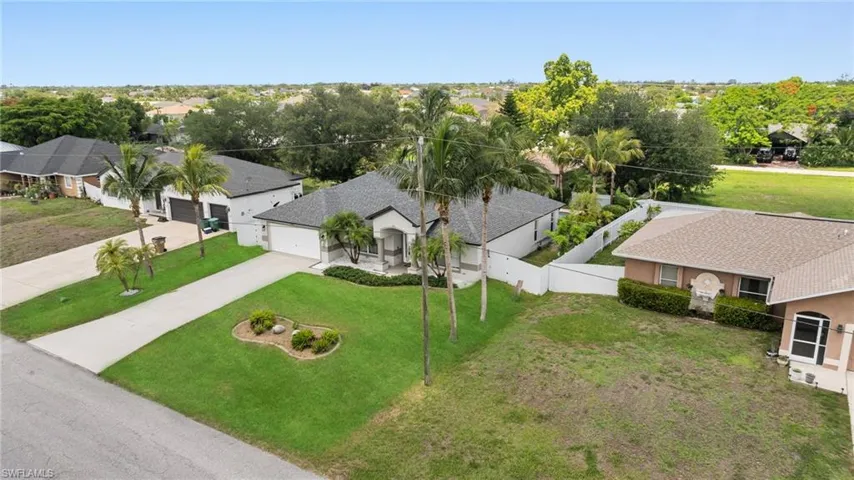 Aerial view of residential area