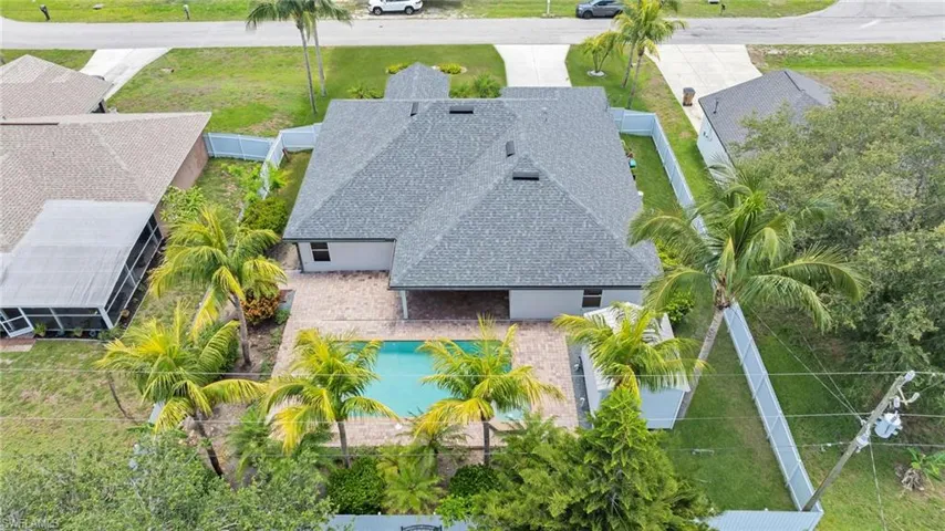 View from above of property