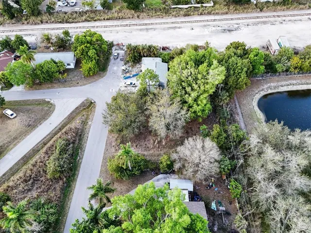 Bird's eye view of a large body of water