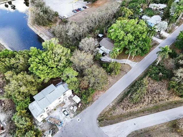 Aerial view of a large body of water