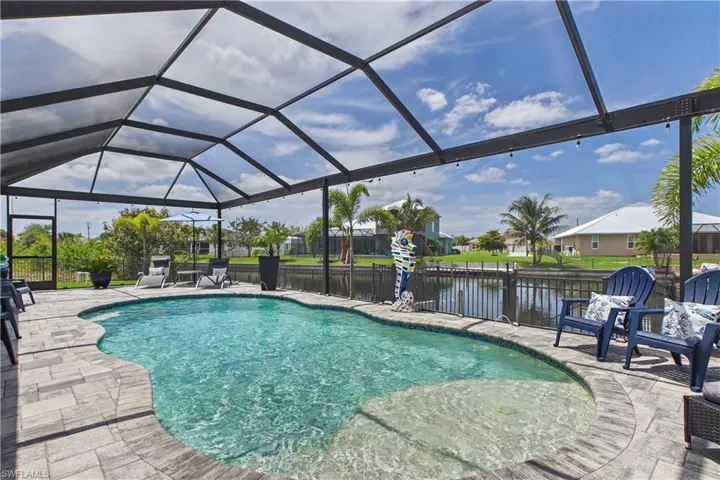 Large electric heated saltwater pool