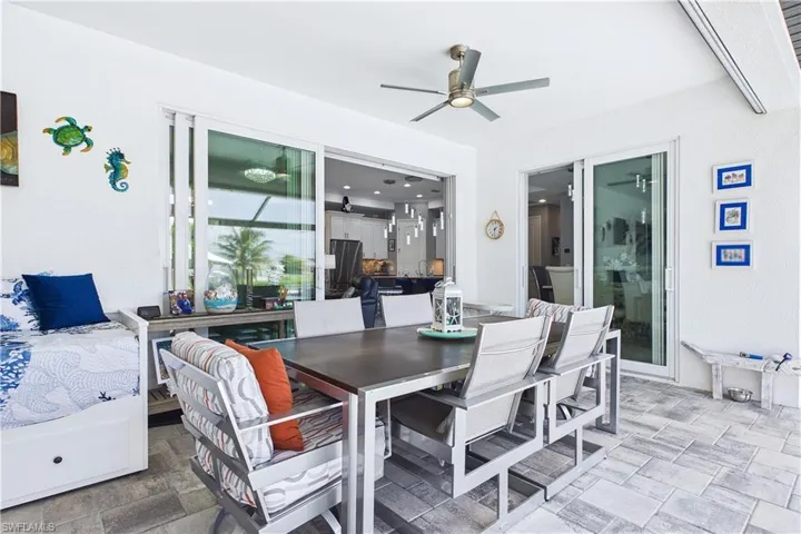 Expansive lanai with lots of room in both shade and sun.