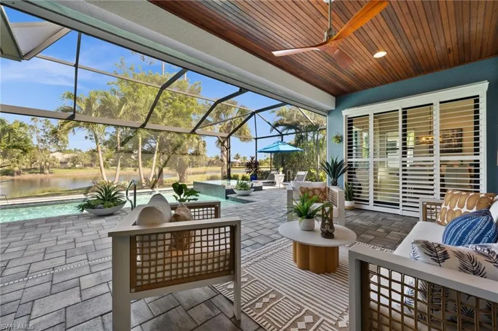 Spacious outdoor living with lake views