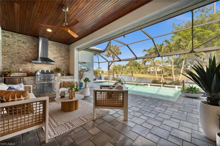 Outdoor living with gas grill