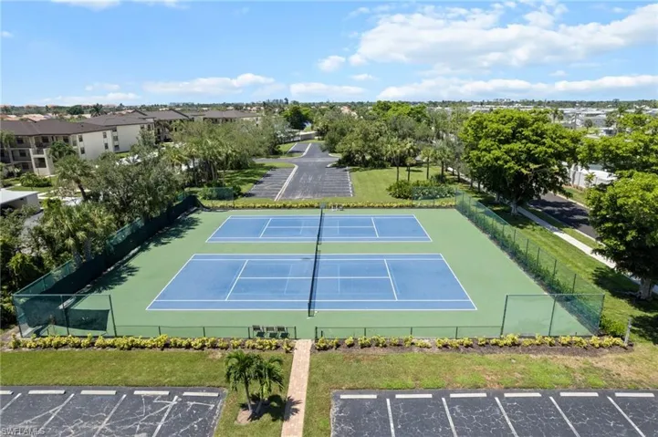 View of tennis court