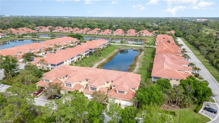 arial pond view