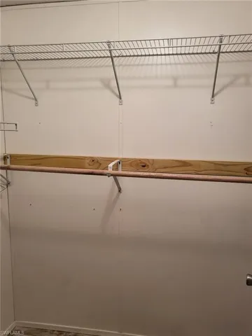 View of walk in closet