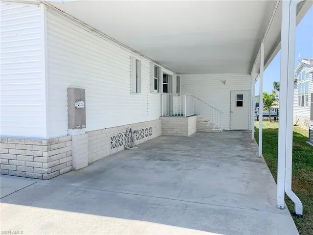 Carport and entrance