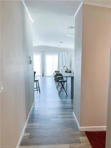 Hallway from entrance into living area