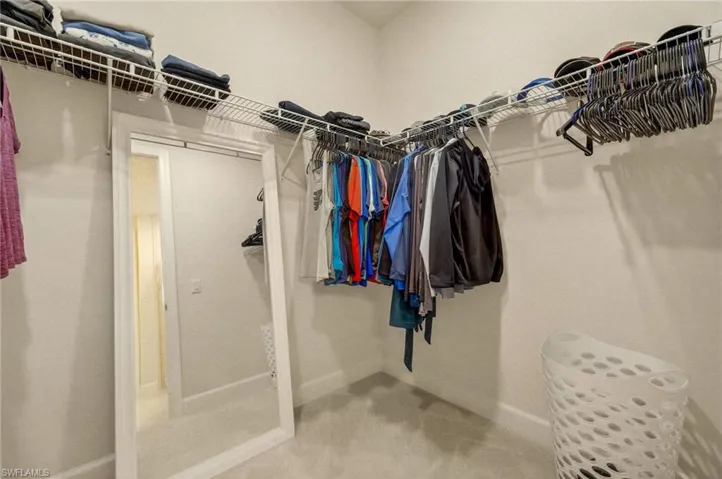 View of walk in closet