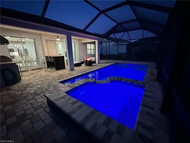 Pool at night