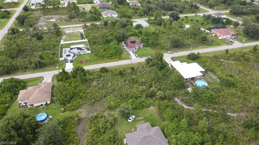 Birds eye view of property