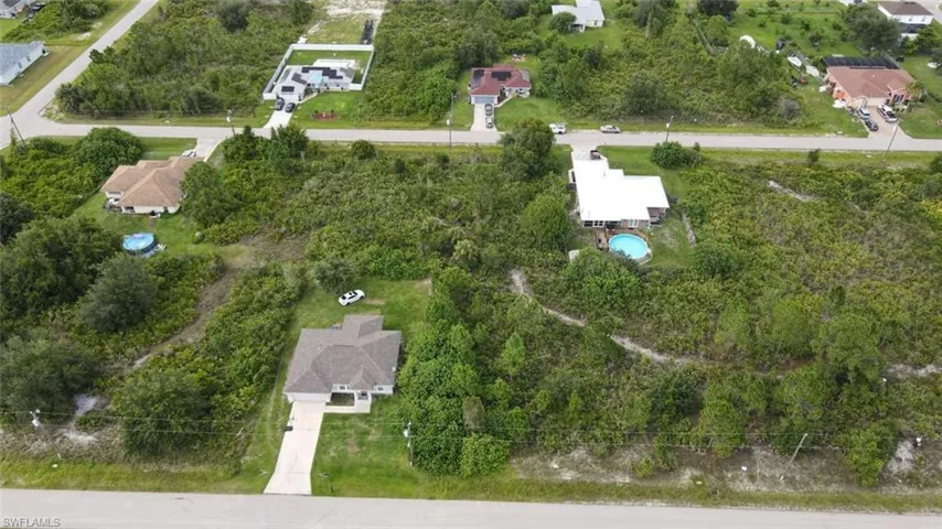 Birds eye view of property