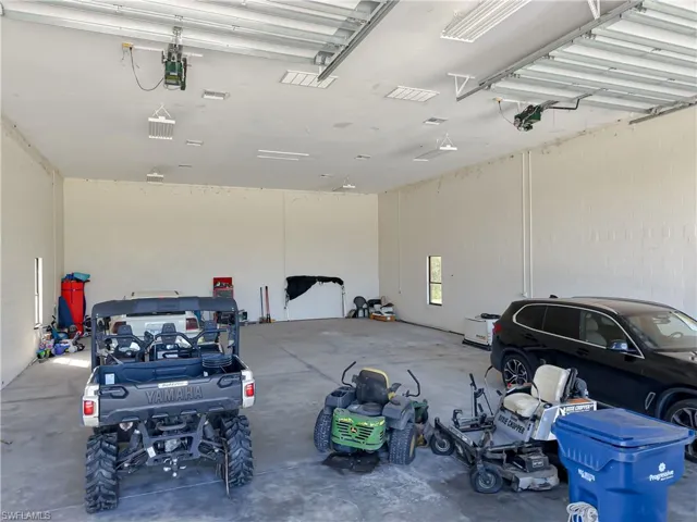 Garage with visible vents