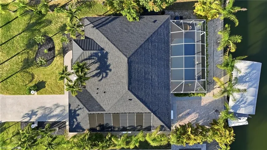 View from above of property