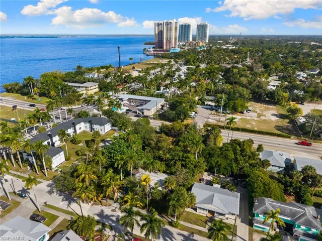 Bird's eye view of a large body of water