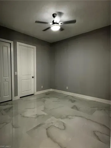 Master bedroom with remote controlled ceiling fan