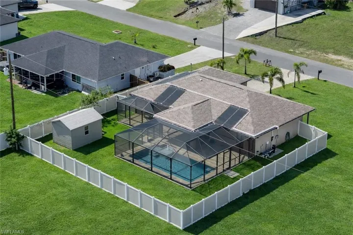 View from above of property