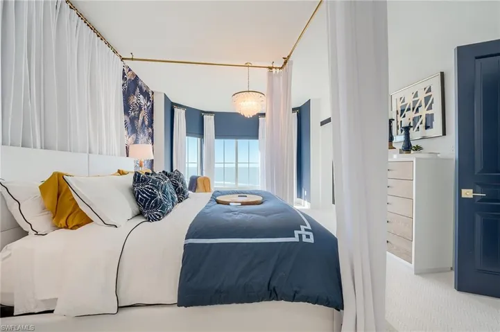 Bedroom featuring carpet