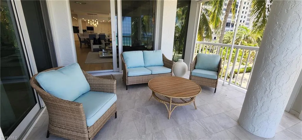 Balcony Overlooking White Sand Beach & The Gulf Of Mexico
