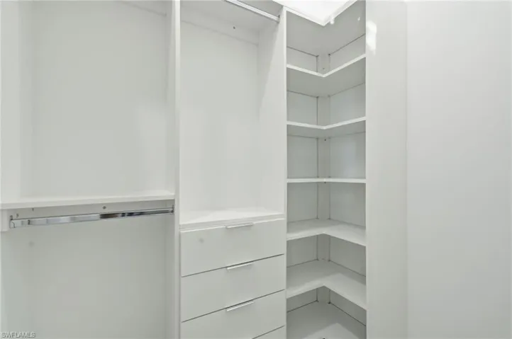 View of walk in closet
