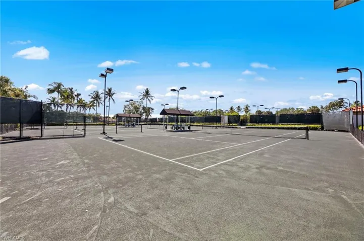 View of tennis court