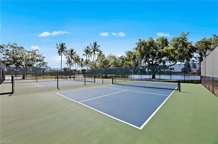 View of tennis court