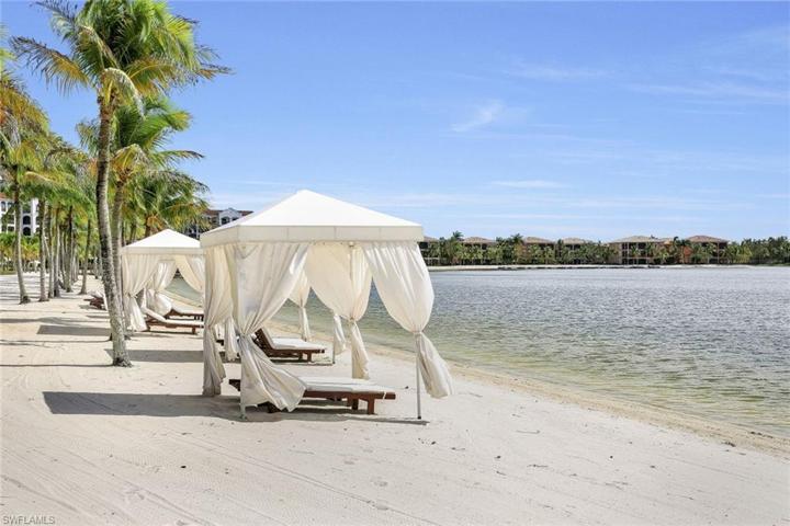 View of the beach cabanas