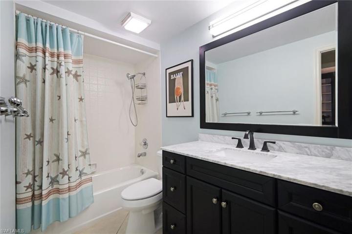 Beautifully updated guest bathroom.