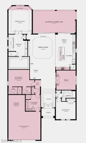 Additional Highlights Include: Gourmet kitchen, sink at kitchen island, study in place of flex, tray ceiling at primary suite and great room, bay window at primary suite, extended covered lanai, sink at laundry, impact windows and doors, and pool and spa prewire.