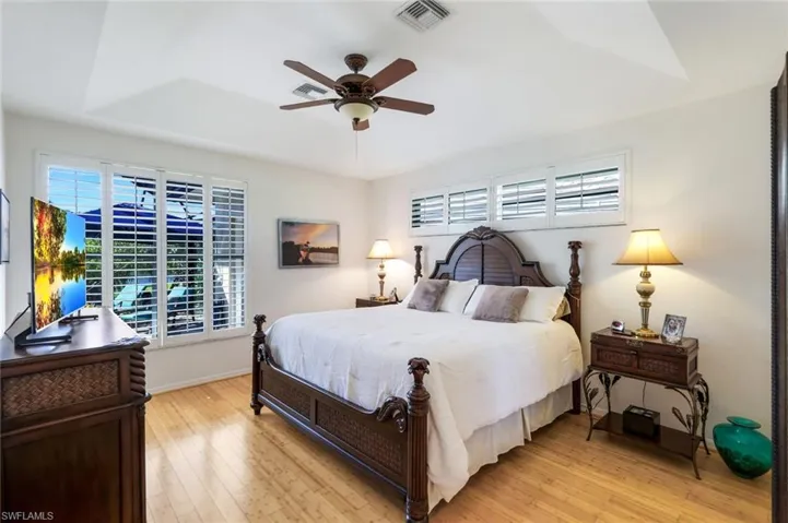Primary Bedroom with bamboo floors