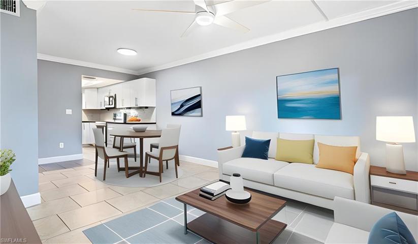 Spacious dining-living *virtually staged*