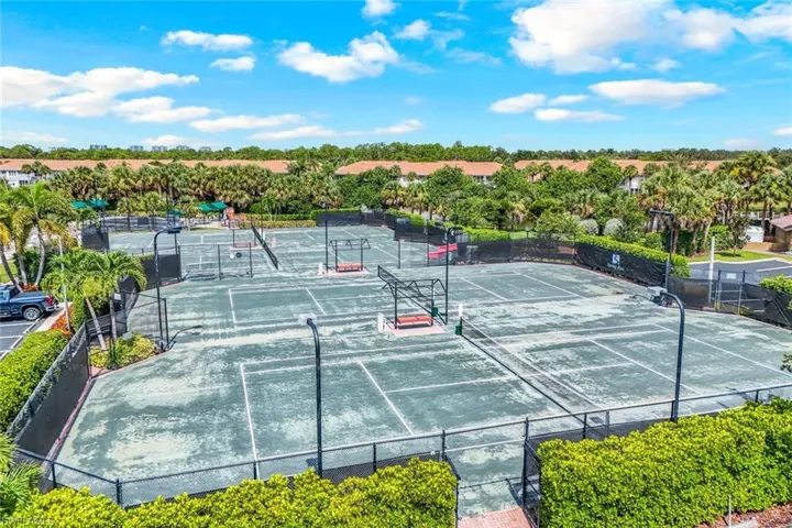 View of tennis court