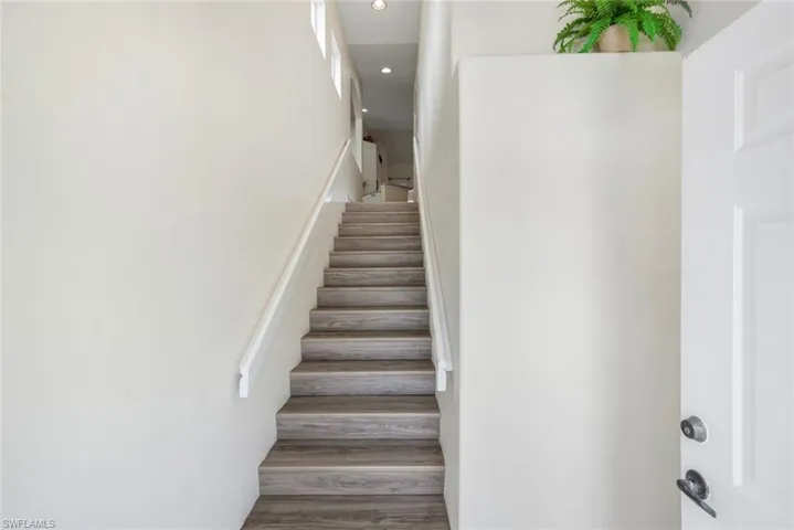 Stairs with recessed lighting