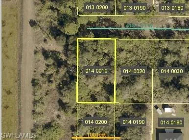 Aerial Property Map. Displaying parcel boundaries and identification numbers for the property