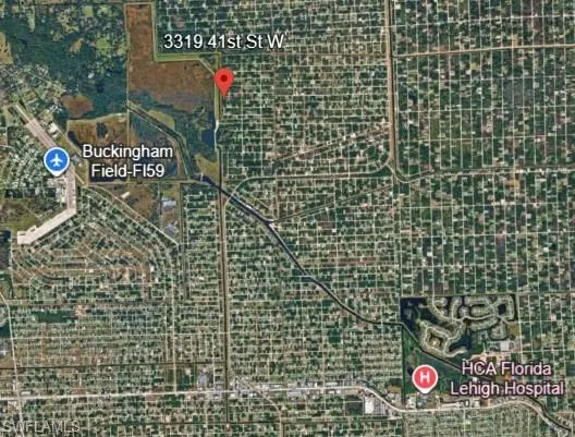 Aerial Map. Displaying the geographic location of the property and surrounding areas