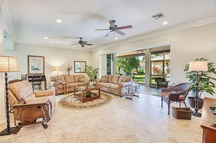 Open & Spacious Family Room with Sliding Glass Doors