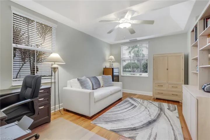 Bedroom setup as an office.