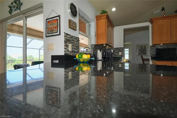 Large granite island
