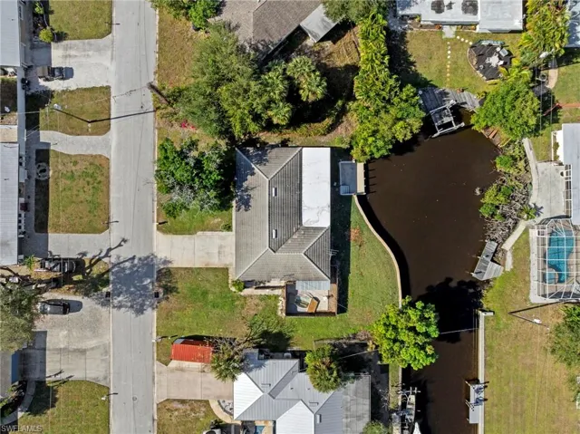 Aerial view of residential area