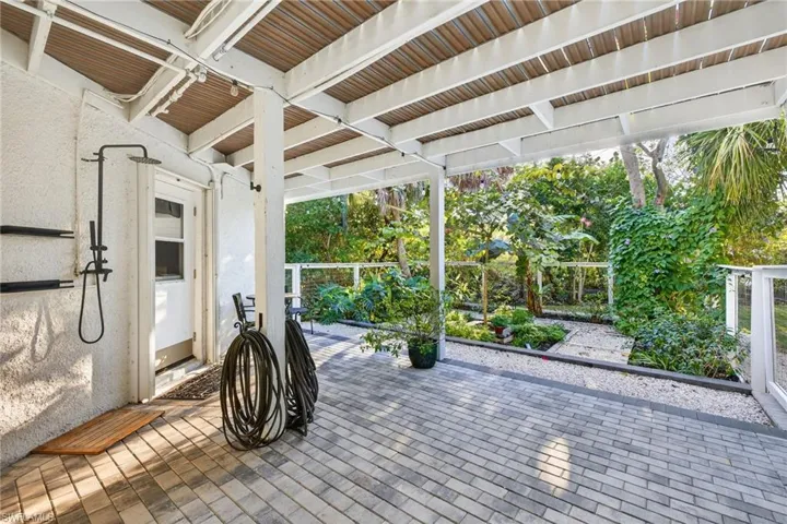 Fenced in Vegetable/Herb  garden or can be used as pet area.