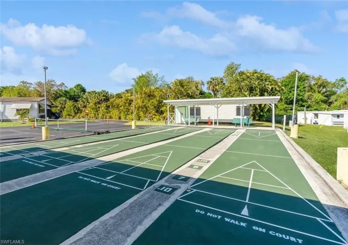 View of community shuffleboard