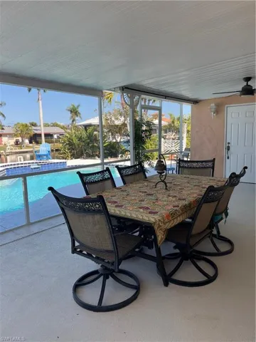 View of screened patio