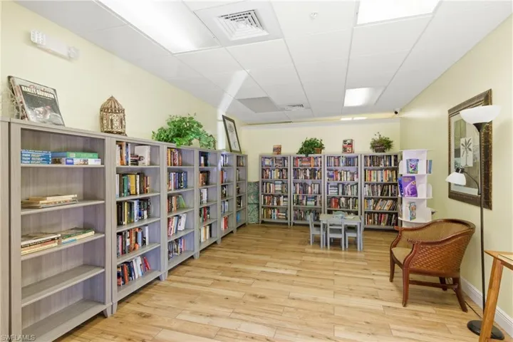 Stylish community library offering a peaceful retreat within Villagio.